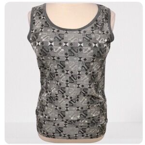 Karl Jeans Pattered Front Top. NWOT